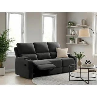 OTTO home Couch Polyester 3-Sitzer Schwarz
