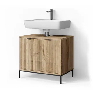 livinity Waschtischunterschrank ATERNO Viking Oak 70 x 63 cm mit 2 Türen
