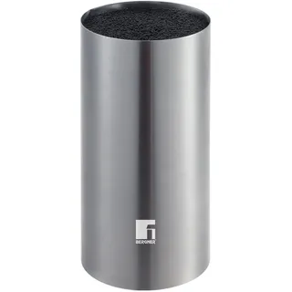 BERGNER -Saga - Universal Tacoma für Messer - 10 x 10 x 22 cm Größe - Hergestellt in Edelstahl - Elegant Schwarz - Maximale Haltbarkeit und Qualität