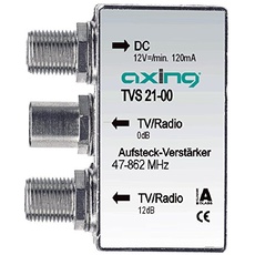 Axing TVS 21-00 Aufsteck-Verstärker 12 dB Verteil-Verstärker Kabelfernsehen UKW DVB-T2 HD