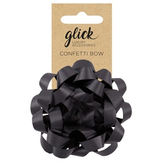 Glick Luxus Konfetti Schleife Schwarz Schwarz für Geschenkverpackungen, Halloween, Geburtstage, Kunst und Handwerk, Schwarz