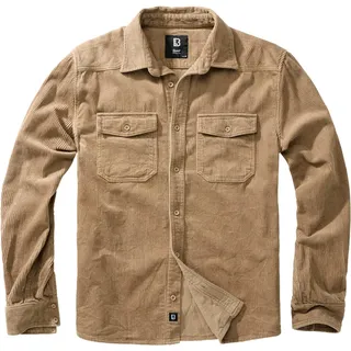 Brandit Textil Corduroy Classic Langarmhemd Camel 2XL
