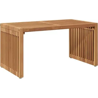 vidaXL Garten-Beistelltisch Braun 70 x 37,5 x 35,5 cm Massivholz Teak - Braun