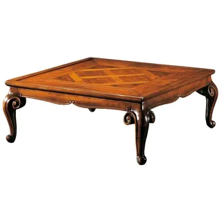 Quadratish Couchtisch Luxus Sofa Beistell Tische Holztisch Luxus Hotel Möbel - Braun