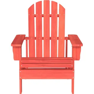 vidaXL Adirondack-Gartenstuhl Massivholz Tanne Rot - Rot