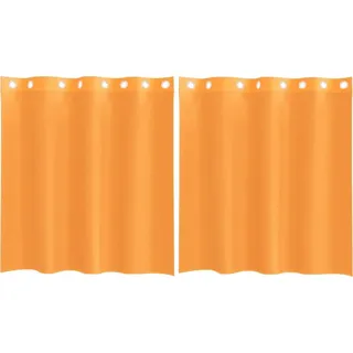 vidaXL Voile Vorhänge mit Ösen 2 Stk. Orange 140x140 cm