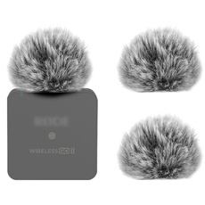 Geekria For Creators Furry Windschutzscheibe kompatibel mit RODE Wireless GO II Mic DeadCat Windabdeckung Muff, Windbuster, Windjammer, Flusenabdeckung Windschutzscheibe (Grau/3 Stück)