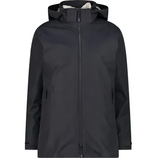 CMP Damen Long Jacket Zip Hood Detachable Inn.jacket antracite Hardshelljacke 40