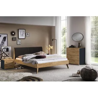 Hasena Massivholzbett Simone 160 x 200 cm Holz Braun Kernbuche