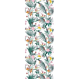 queence Vinyltapete »Amalia« Motiv   bedruckt   botanisch   floral   gemustert   natürlich glatt 90x250cm, selbstklebend, kinderleichte Anbringung,, Sticker, bunt