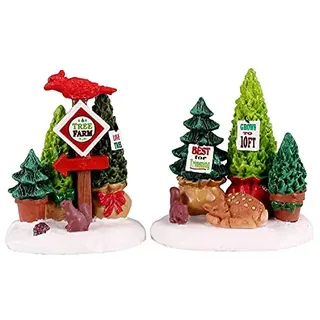 Lemax 14844 Vail Village Accessory: Tree Farm Display (Set of 2)