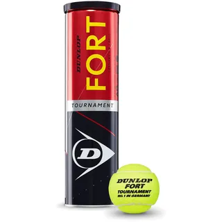 Dunlop Tennisball Fort Tournament - für Sand, Hartplatz und Rasen (1x4er Dose)