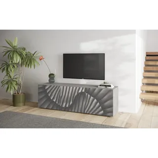 INOSIGN »Snake Breite 181 cm, modernes TV-Board mit 3 Türen, TV-Möbel,«, TV-Kommode, TV-Schrank, Front mit siebdruck), grau