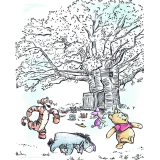 KOMAR Wandbild Winnie Pooh Playground 40 x 50 cm