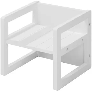 roba Kindersessel Sitzhocker 30 x 30 x 30 cm MDF lackiert weiß