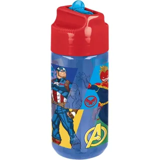Tataway Ecozen Avengers Wasserflasche, 430 ml — BPA-freie Kinderflasche mit Sicherheitsverschluss, tropffest und Marvel-Design, perfekt für Schule, Sport und tägliche Aktivitäten