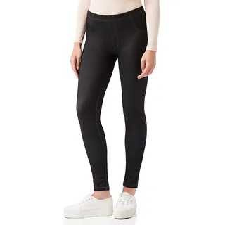 NUR DIE Treggings Jeans-Look Skinny Fit Schwarz M