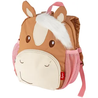Sigikid Mini Rucksack Pony Love Kinderrucksack für Krippe, Kita, Ausflüge empfohlen für Mädchen ab 2 Jahren, Rosa/Braun/Pony