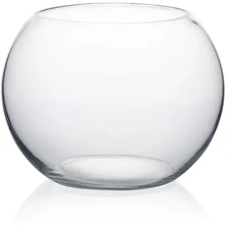 WGV Schüssel Glasvase, Durchmesser 20,3 cm, Höhe 15,2 cm, offene Breite 12,1 cm, klare Bubble Vase, Pflanzbehälter, Fischschale für Hochzeit Party Event, Home Office Decor, 1 Stück