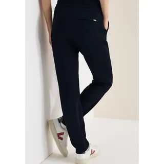 Stoffhose CECIL "Style Tracey", Damen, Gr. XXL (46), Länge 28, universal blau, Web, Obermaterial: 61% Viskose, 32% Polyamid, 7% Elasthan. Futter: 100% Polyester, unifarben, regular fit lang, Hosen Stoffhose, mit elastischem Bund