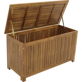DEGAMO Auflagenbox Kissenbox Garten Kissentruhe ST. VINCENT 115cm, Akazie geölt - Braun