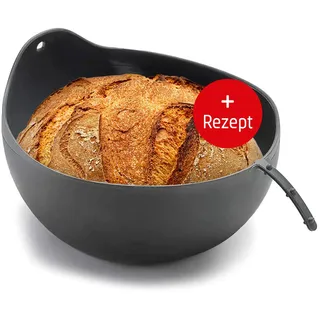 Coolinato 3 in 1 Silikon Universalschüssel, Brotbackform zum Backen, Mixen und dünsten, hitzebeständig bis 230 °C, 24cm