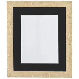 Frames by Post 8 x 8 cm, Tiefe Körnung Bilderrahmen mit Passepartout für 5 x 13 cm Bildgröße, Hellbraun