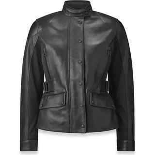 Belstaff Westerly Damen Motorrad Lederjacke, schwarz, 42