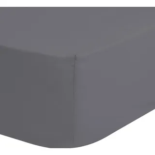 Muller Textiles Spannbettlaken Satin 140 x 200 cm dunkelgrau