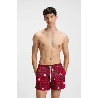 hugo underwear Badehose »TORTUGA« mit Allover-Logoschriftzug, rot