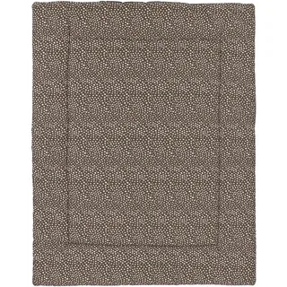 MEYCO Baby Cheetah/Uni Laufgittereinlage (weiches und sicheres Material, Außenseite aus 100% Baumwolle, waschbar, weich und sanft, trocknergeeignet, Größe: 80 x 100 cm), Schokolade