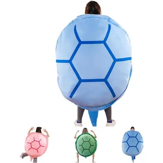 ERISAMO Aqua Cuddles Schildkrötenkissen, Schildkröten-Kostüm-Plüschkissen, tragbare Schildkrötenmuschel-Kissen, tragbar, riesiges Schildkrötenkissen, Schildkrötenmuschel-Kissen, Geschenk für Kinder