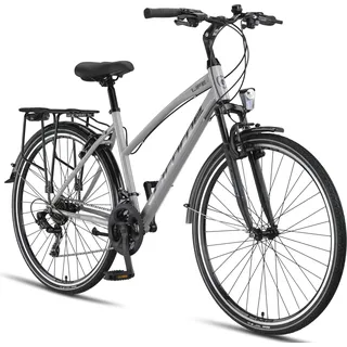 Licorne Bike L-V-ATB Premium Trekking Bike in 28 Zoll - Fahrrad für Herren, Jungen, Mädchen und Damen - Shimano 21 Gang-Schaltung - Citybike - Männerfahrrad