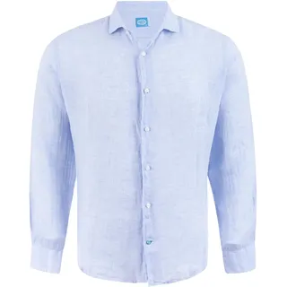 Panareha Vichy-Leinenhemd für Herren Krabi Blau (S)