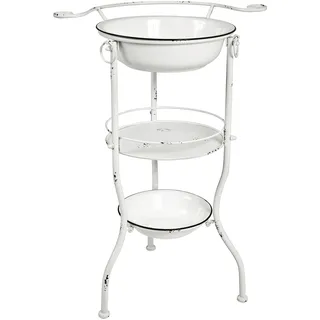 Haku-Möbel HAKU Waschtisch antikweiß, Metall - Maße: B 56 x H 85 x T 40 cm,