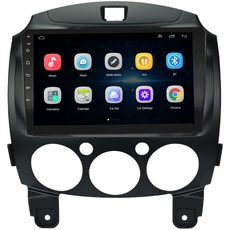 EZoneTronics Carplay Android Autoradio Stereo für Mazda 2 2008-2014 mit 9 Zoll Touchscreen High Definition GPS Navigation Bluetooth WiFi USB Mirror Link Lenkradsteuerung Player