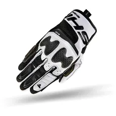 BLAZE MEN WHITE, Kurz Herren Touring Cross Quad Sommer Leder Sport Motorradhandschuhe, Weiß, Größe M