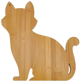 FINGERINSPIRE Wurstbrett In Katzenform 288x280x15mm Katzenholz Schneidebrett Sandbraunes Katzen Servierbrett Natürliches Snack Plattenbrett Aus Holz Katzenförmiges Serviertablett Für Küche Kochdekor