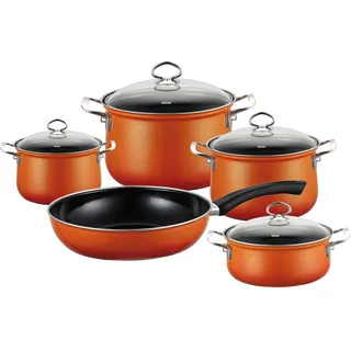 RIESS NOUVELLE Topf-Set 5-tlg. Fleischtopf + Kasserolle + Bratpfanne