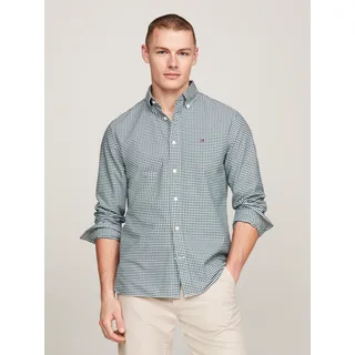 Tommy Hilfiger Langarmhemd »HERITAGE OXFORD GINGHAM RF SHIRT«, mit modischem Klein-Karomuster grün