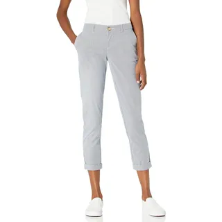 Tommy Hilfiger Damen Relax Hampton Cuffed Chino Straight-Leg Pants Hose, Blau/Weiß, 50