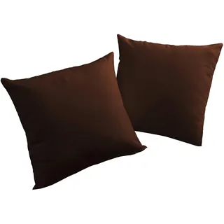 Wirth Dekokissen "Newbury" Kissenhülle ohne Füllung, 2 Stück, braun, unifarben