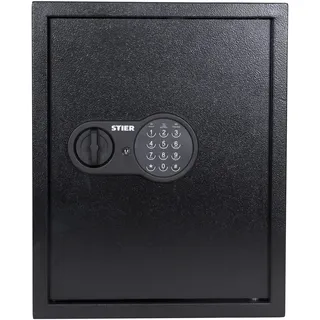 STIER Schlüsseltresor/Schlüsselkasten mit Elektronikschloss 71 Haken | Verrieglung durch Code, Tür doppelwandig, Notschlüssel, Schlüsselbox, 8-stelliger Code