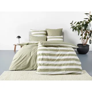 OTTO home Big Stripe gestreift Grün 135 x 200 cm + 40 x 80 cm