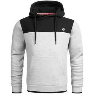 Alessandro Salvarini Kapuzenpullover »Alessandro Salvarini Herren Hoodie AS312«, grau