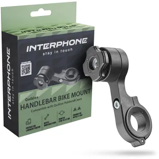 Interphone Fahrrad Handyhalterung für den Lenker – Smartphone Halterung für Rennräder und Mountainbikes – kompatibel mit Lenkern von 22 mm bis 31,8 mm