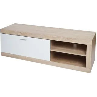 MCW Tv-Rack Eiche Dekor , Holz , 140x43x41 cm , Wohnzimmer, TV Möbel, Lowboards, Lowboards stehend
