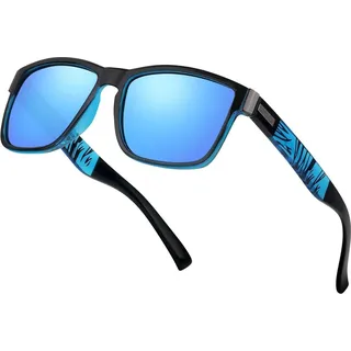 Perkanion Herren Sonnenbrille Polarisiert UV400 Sunglasses Polbrille - Schwarz