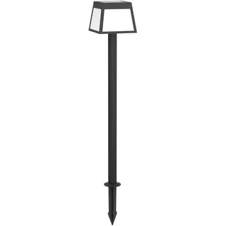 EGLO LED Solarlampe stehend Altilia, Außenlampe mit Erdspieß und Bewegungsmelder, Solar Stehlampe außen, Außenleuchte Garten aus schwarzem Kunststoff, IP44, 106 cm