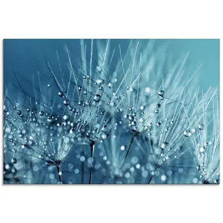 Artland Glasbild »Blaue glitzernde Pusteblume« Blumen 1 Stk. tlg. in verschiedenen Größen, blau